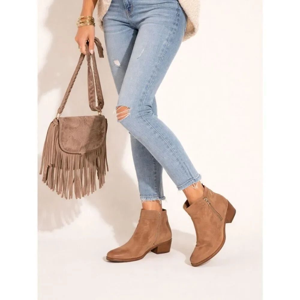 Sam Edelman Packer Brown Suede Ankle Boots size 10